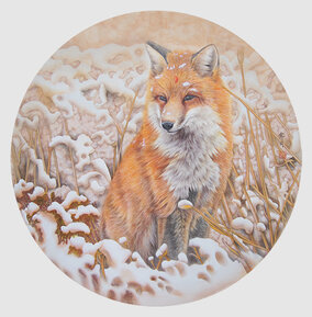 姚霁月作品9 工笔画《霞姿月韵》60cmX60cm 2018年